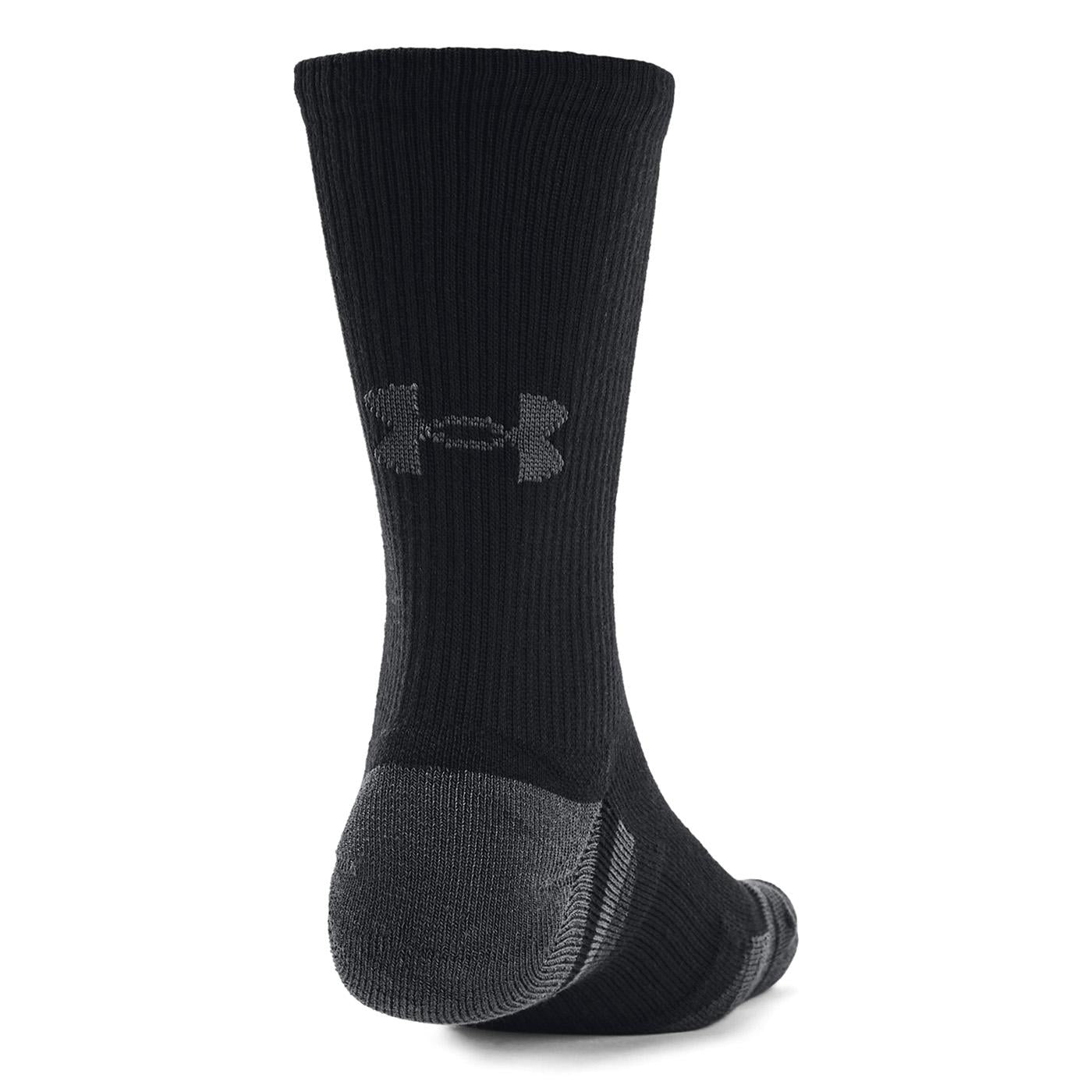 UA Performance Tech 3PK Crew Black - Set da Tre Paia di Calzini Neri 77-1379512-1  UNDER ARMOUR 