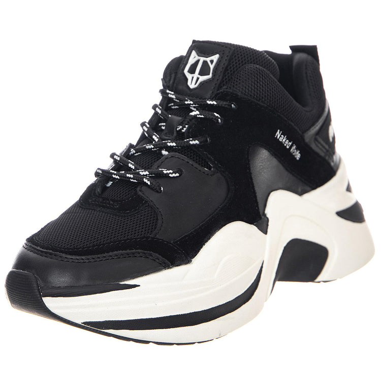 Track Sneakers - Black / White - Scarpe Basse Donna Nere NWSTRACK-BLKWHT  NAKED WOLFE 