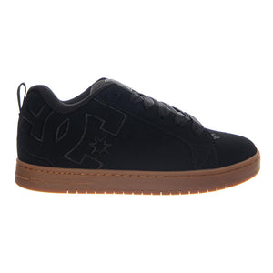 DC Shoes Black / Gum Court Graffik - Scarpe Stringate Uomo Nere 300529-BGM-BLK-GUM . DC 