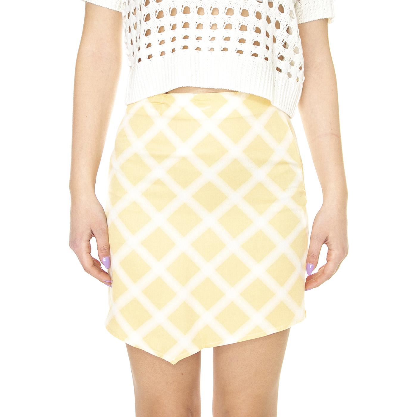 Falda Corta de Tiro Alto con Estampado de Cuadros - Gonna Multicolore 31W/11205  WILD PONY 