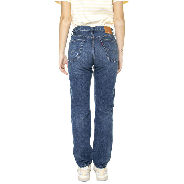 501 Jeans For Women New Life Dark Indigo Worn In - Pantaloni Denim Jeans Donna Blu 12501-0423  LEVIS 