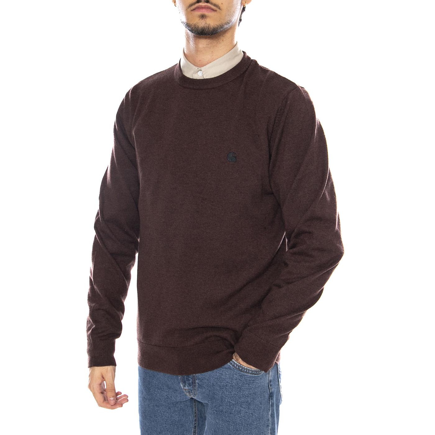Madison Sweater Palisander / Black - Maglione Girocollo Uomo Marrone I030841.3ANXX  CARHARTT WIP 