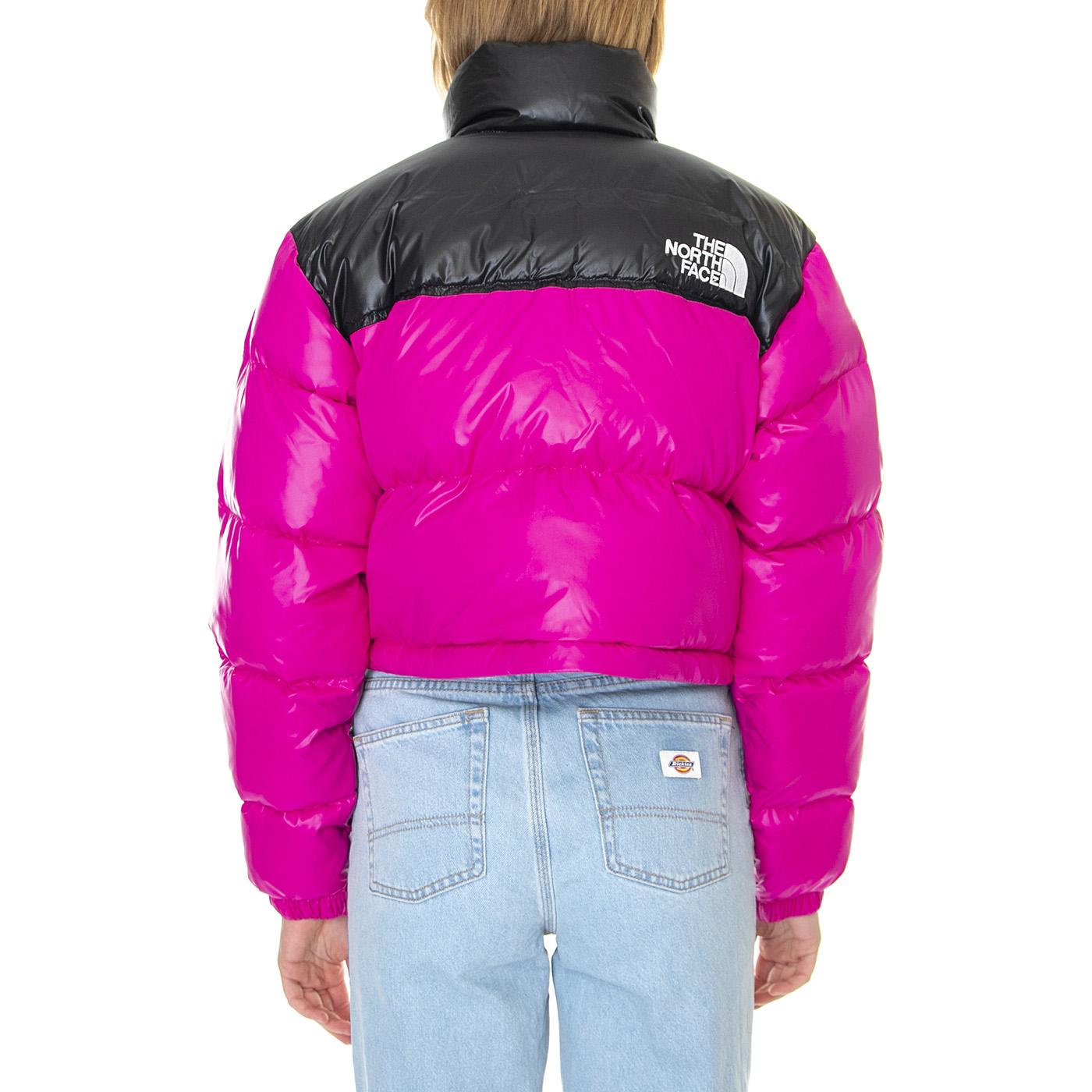 W' Nuptse Jacket Fuchsia / Black - Giacca Invernale Donna Viola NF0A5GGE146  THE NORTH FACE 