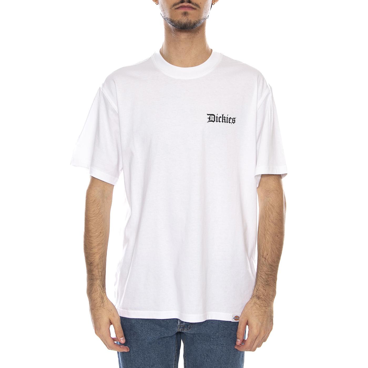 Dickies Diner Tee White - Maglietta Girocollo Uomo Bianca DK0A87QX0WH1  DICKIES 
