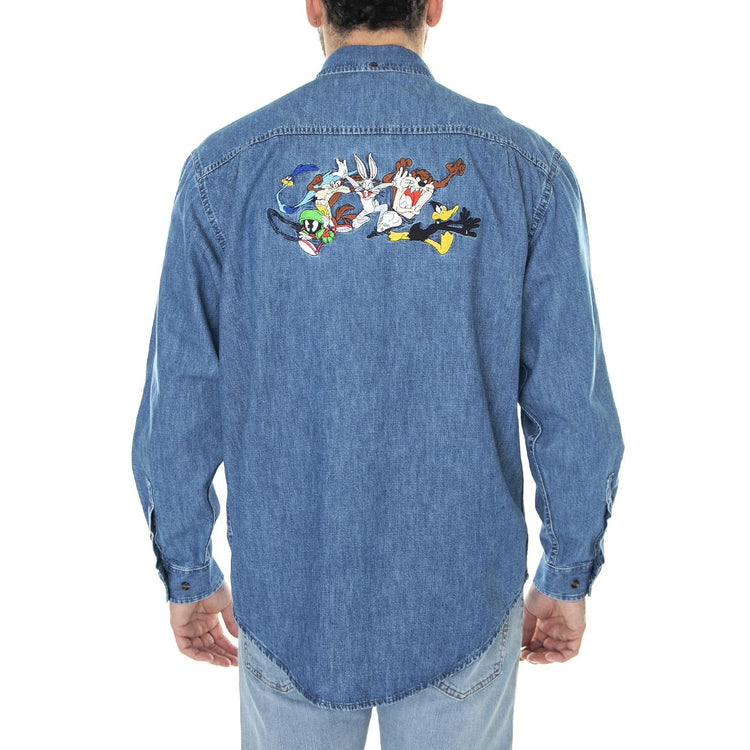 Looney Tunes Denim Shirt Light Blue - Camicia Denim Jeans Uomo Blu 23SIHR53-LIGHT BLUE  IUTER 