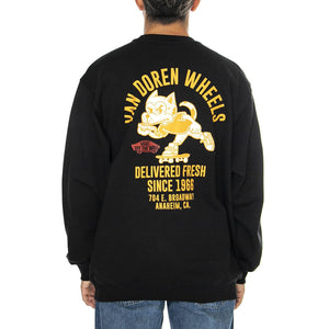 Bark GFX Loose Crew Black - Felpa Girocollo Uomo Nera VN000KU4BLK1  VANS 