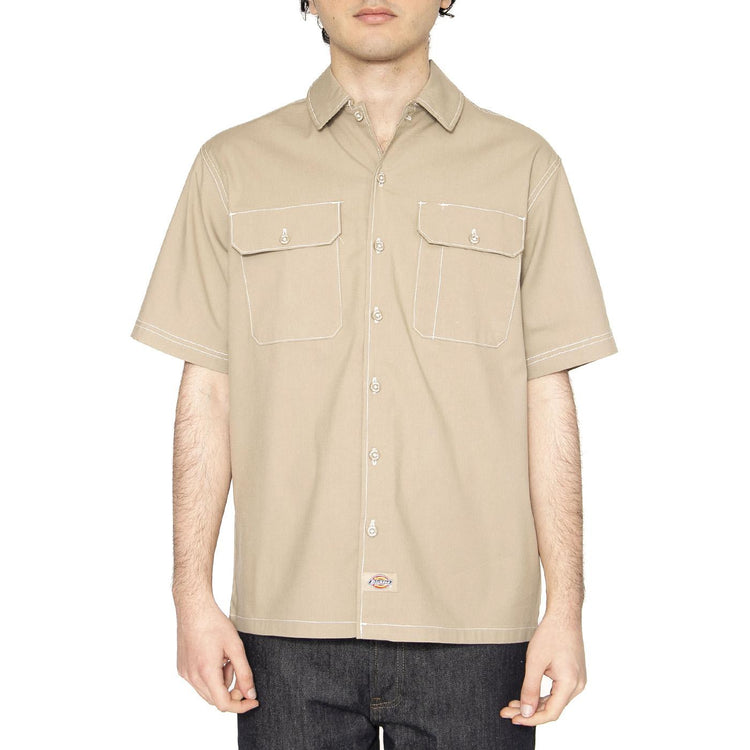 Riverbend Work Shirt Desert Sand - Camicia Maniche Corte Uomo Beige DK0A4Z7R0DS1  DICKIES 