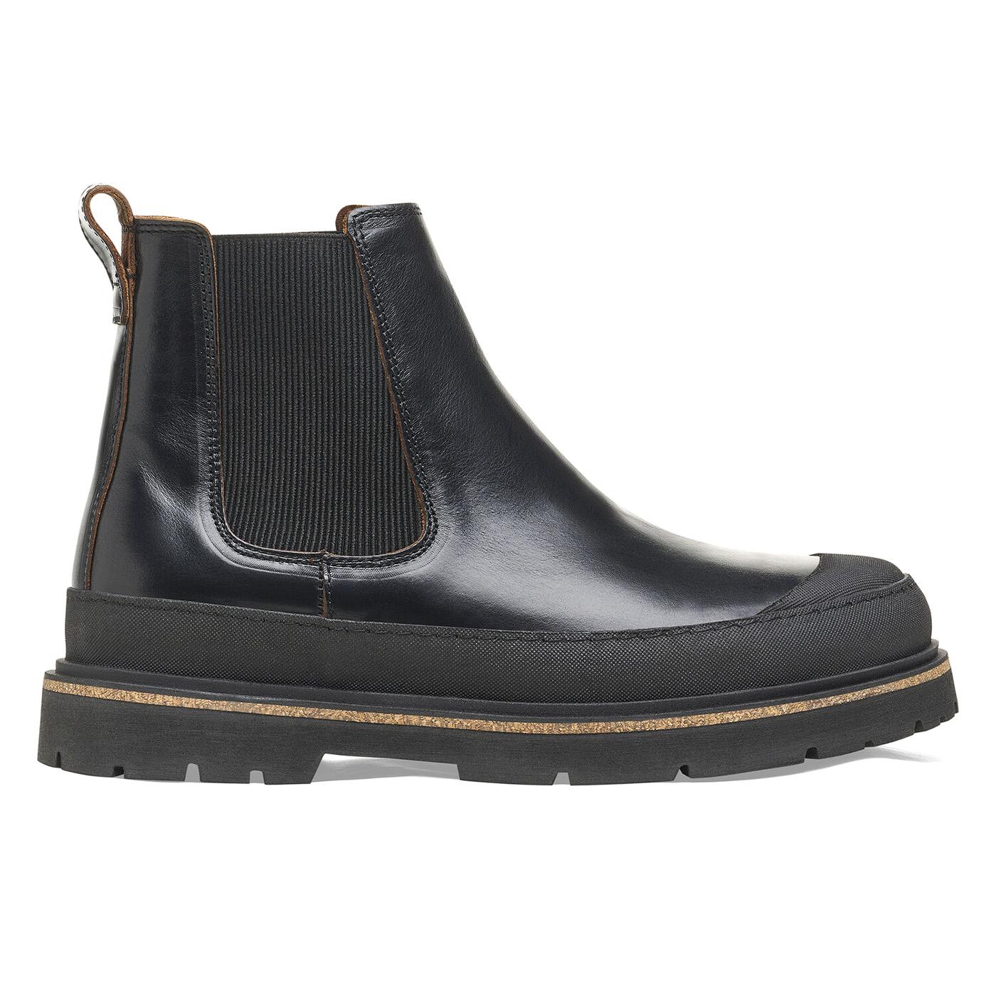 Prescott Slip On Men Black Pull Up Leather Boots - Stivaletti Uomo Neri 1025206  BIRKENSTOCK 