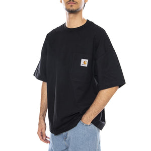 S/S Work Pocket T-Shirt Black - Maglietta Girocollo Uomo Nera I035523.89XX  CARHARTT WIP 