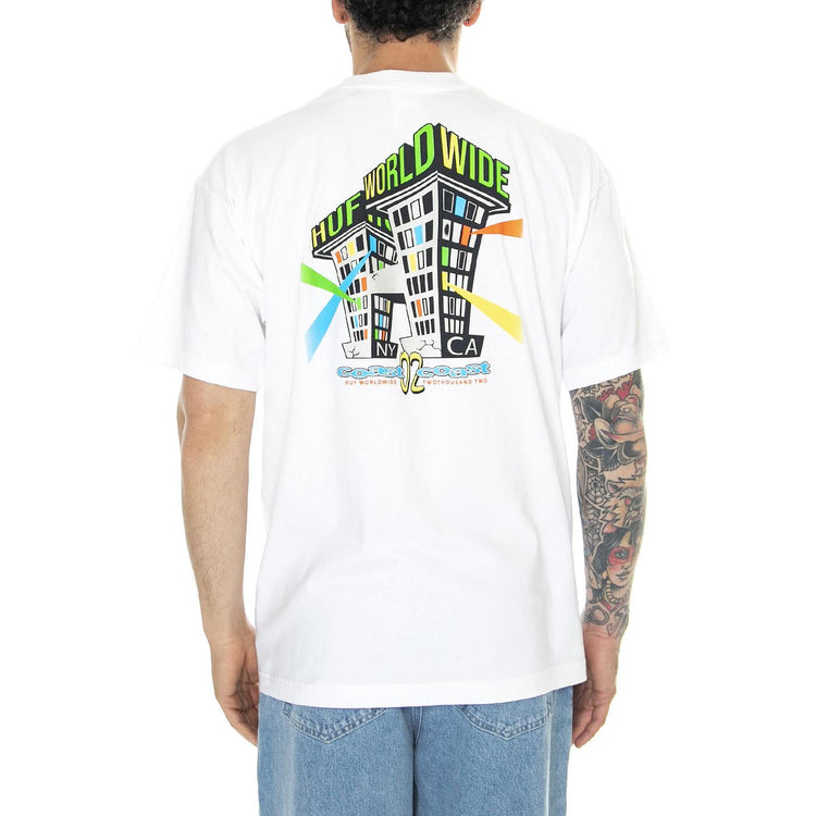 Club House S/S Tee White - Maglietta Girocollo Uomo Bianca TS02176-WHITE  HUF 