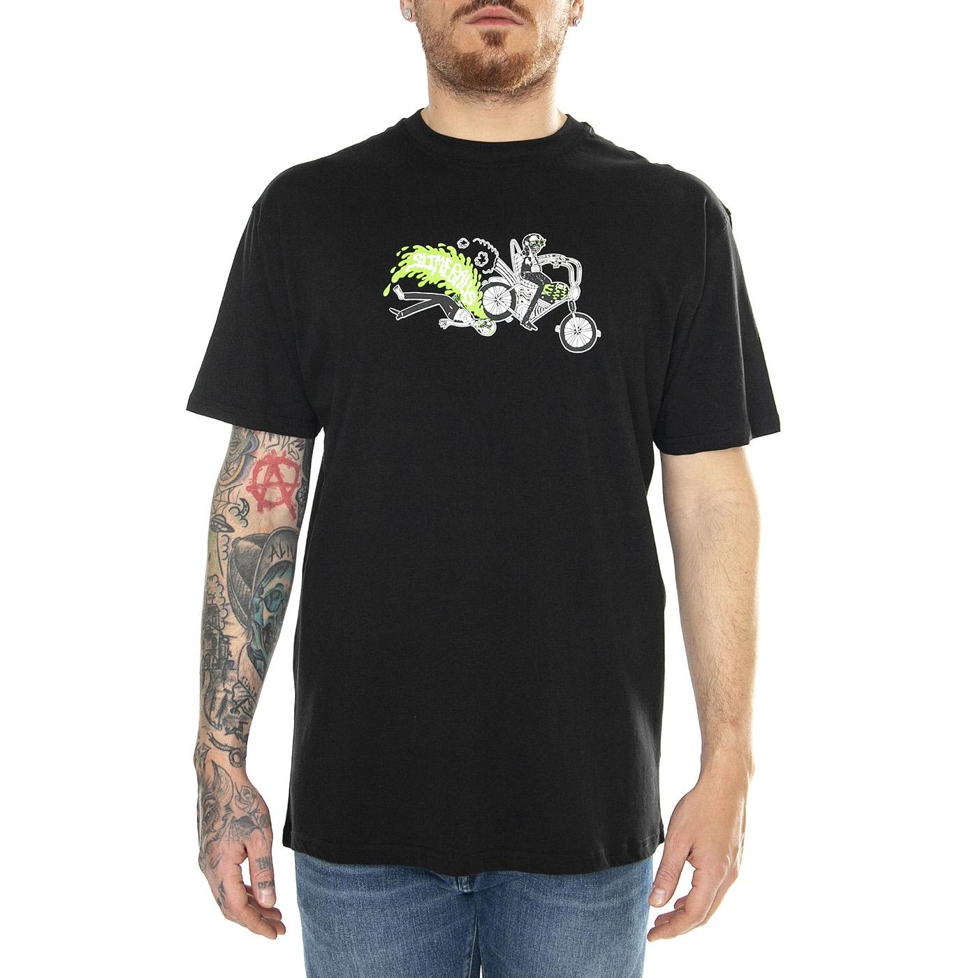 Scene Report Black - Maglietta Girocollo Uomo Nera SCA-TEE-11019  SANTA CRUZ 