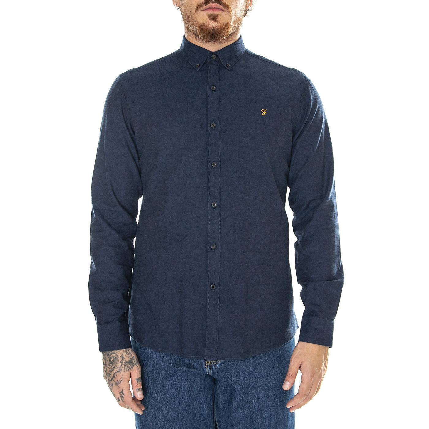 Steen Organic Cotton Shirt Blue - Camicia Uomo Blu F4WBB006BLU  FARAH 