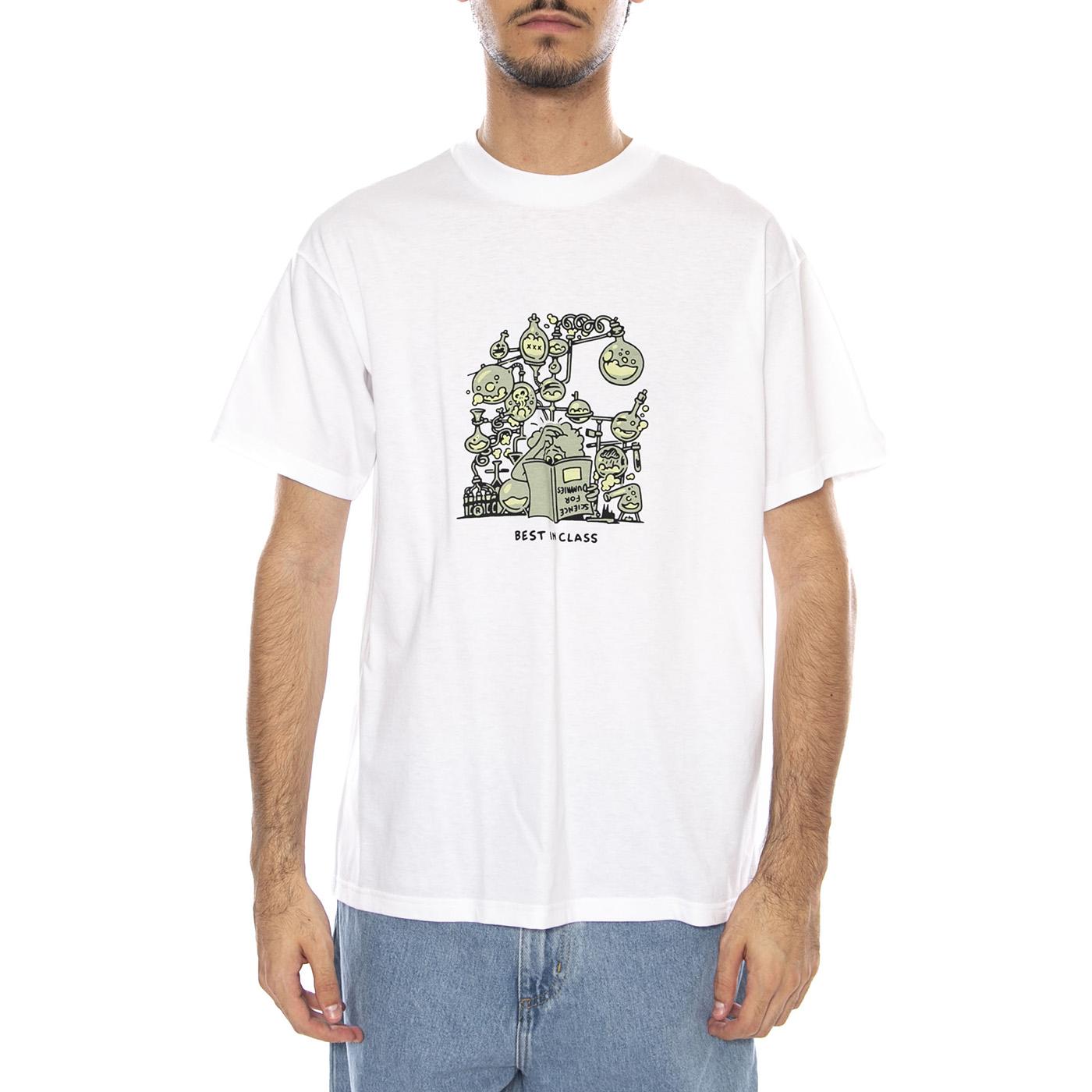 S/S Beaker T-Shirt White - Maglietta Girocollo Uomo Biancac I035456.02XX  CARHARTT WIP 