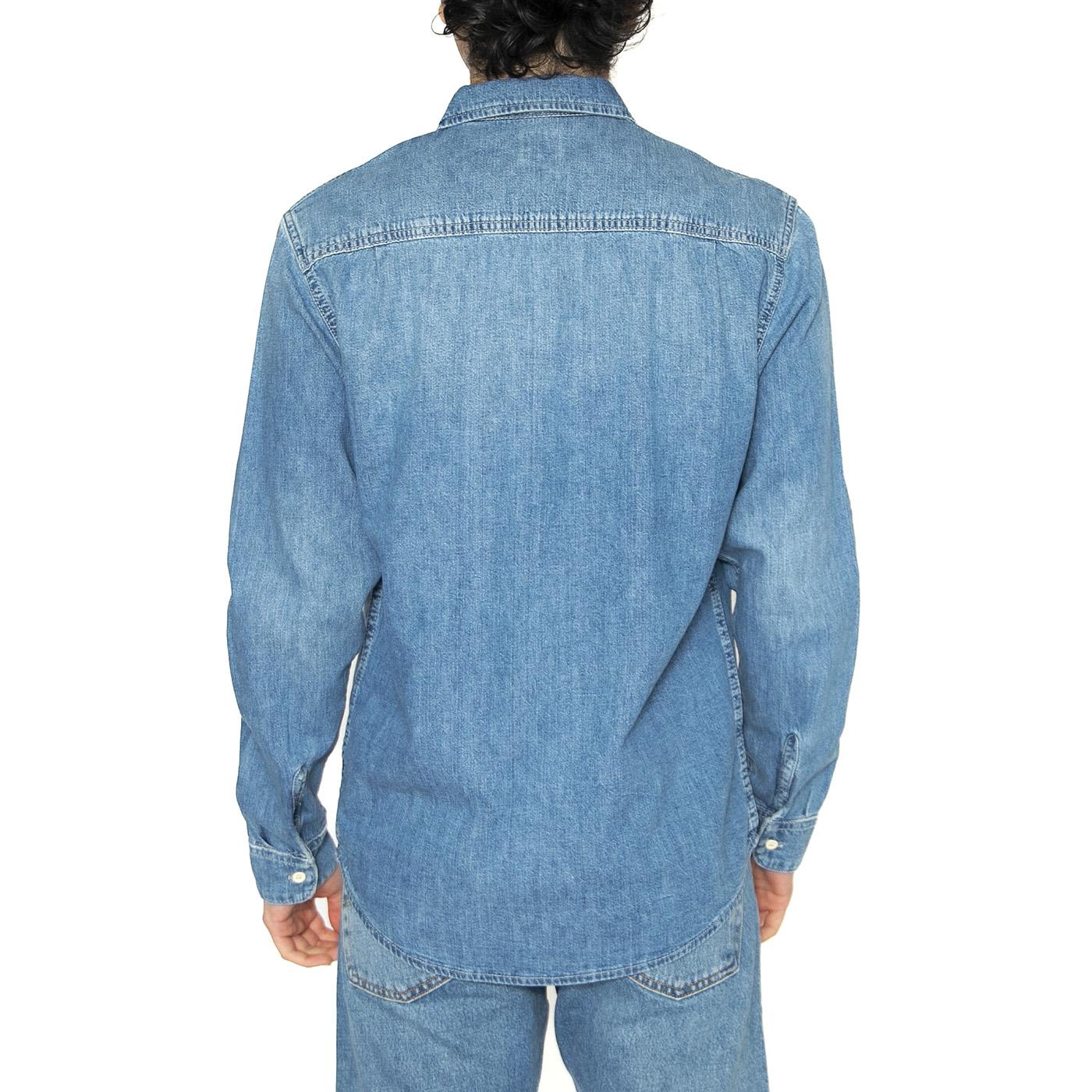 Workwear Shirt 2_0 Mid Denim - Camicia Denim Jeans Uomo Blu 112364148  LEE 