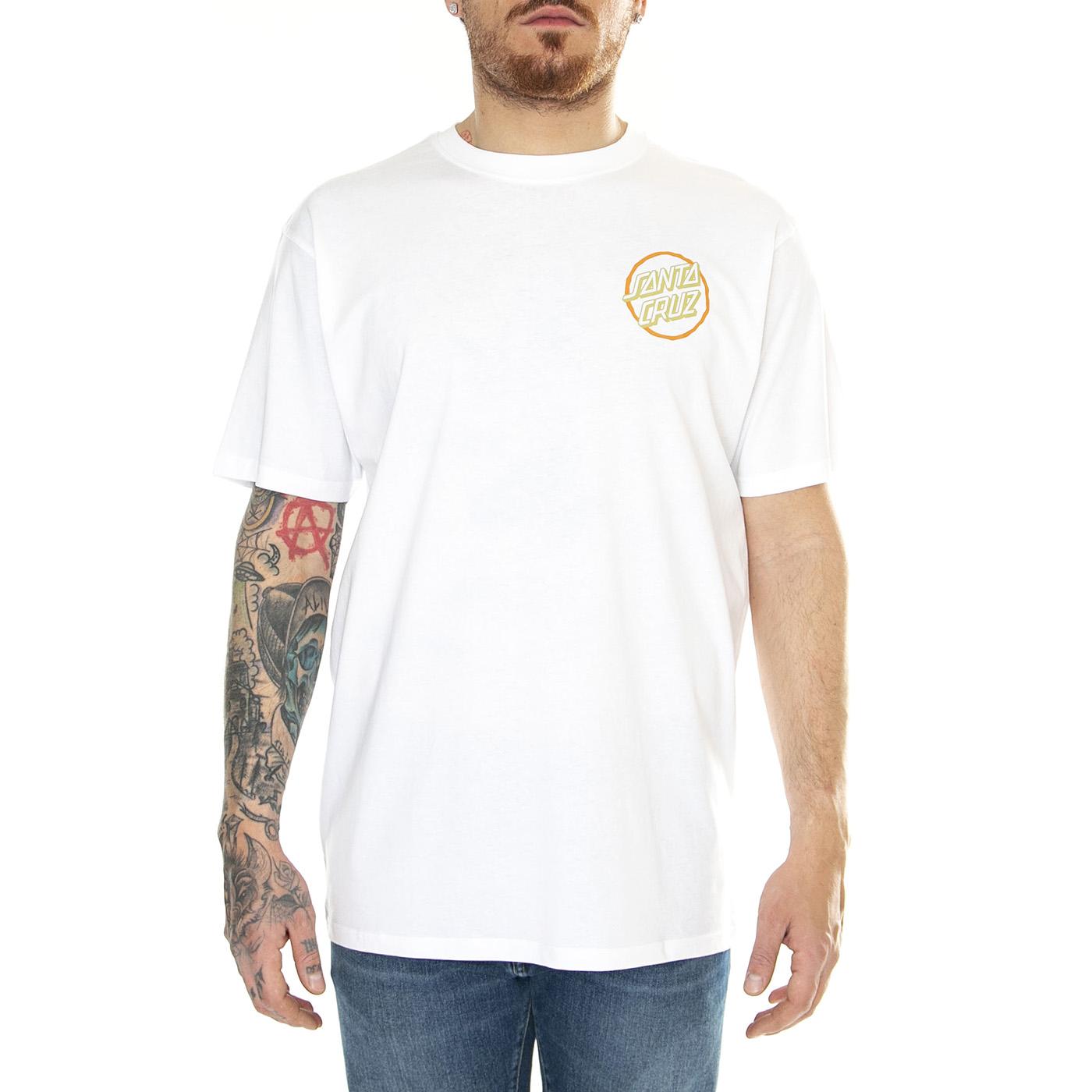 Breaker Check Opus Dot White - Maglietta Girocollo Uomo Bianca SCA-TEE-10623  SANTA CRUZ 