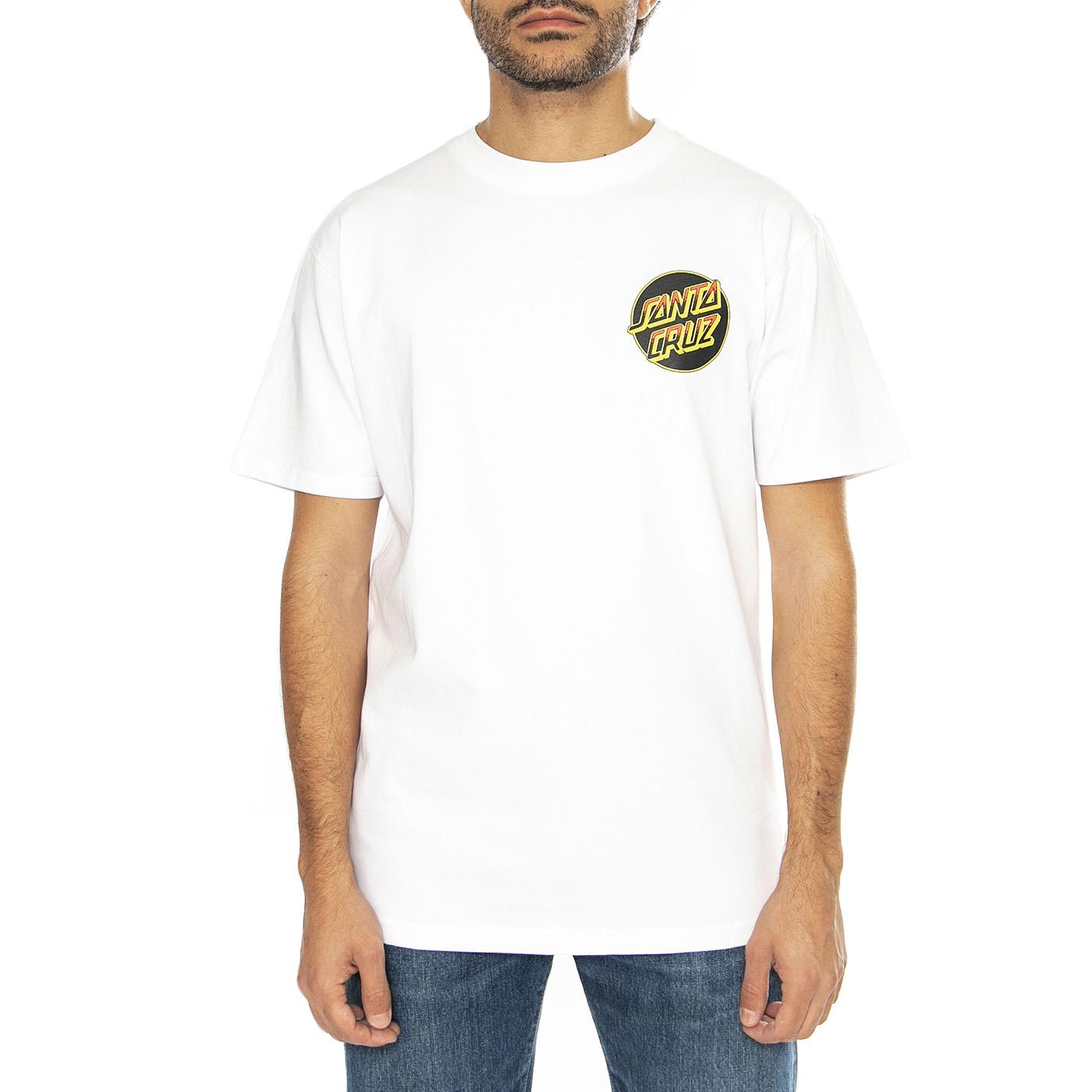 Kendall Wolf Dot White - Maglietta Girocollo Uomo Bianca SCA-TEE-11644  SANTA CRUZ 