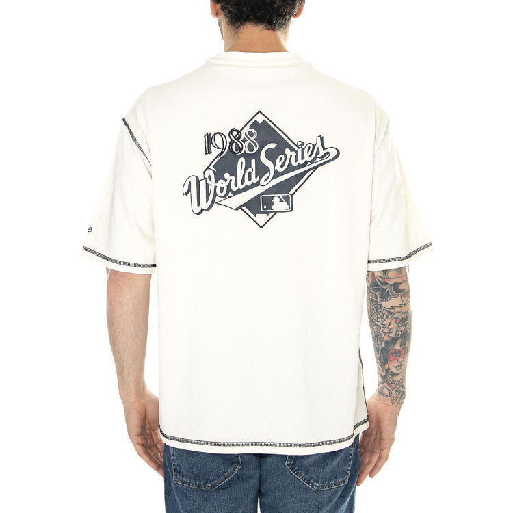 MLB World Series OS Tee Los Angeles Dodgers Off White / Navy - Maglietta Girocollo Uomo Beige 60435464  NEW ERA 