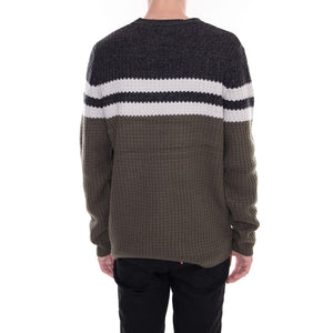 Lazlo Striped Crewneck Kkit Grape Leaf 22010308-Grape Leaf  ONLY & SONS 