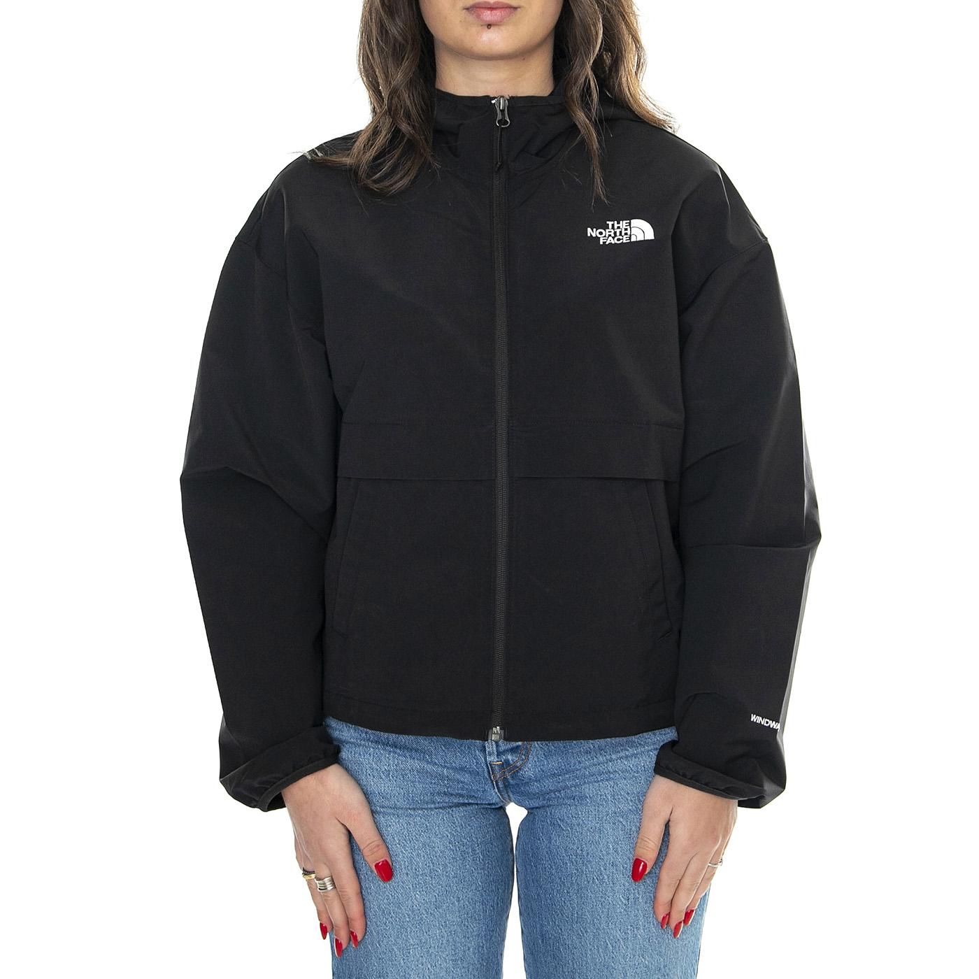 W' TNF Easy Wind Fz Jacket TNF Black - Giacca con Cappuccio Donna Nera NF0A8710JK31  THE NORTH FACE 
