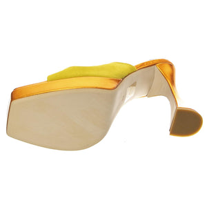 Hollyweird Yellow Kid Suede and Pu - Sandali Donna Arancioni JCSR201L-100-YEL  JEFFREY CAMPBELL 