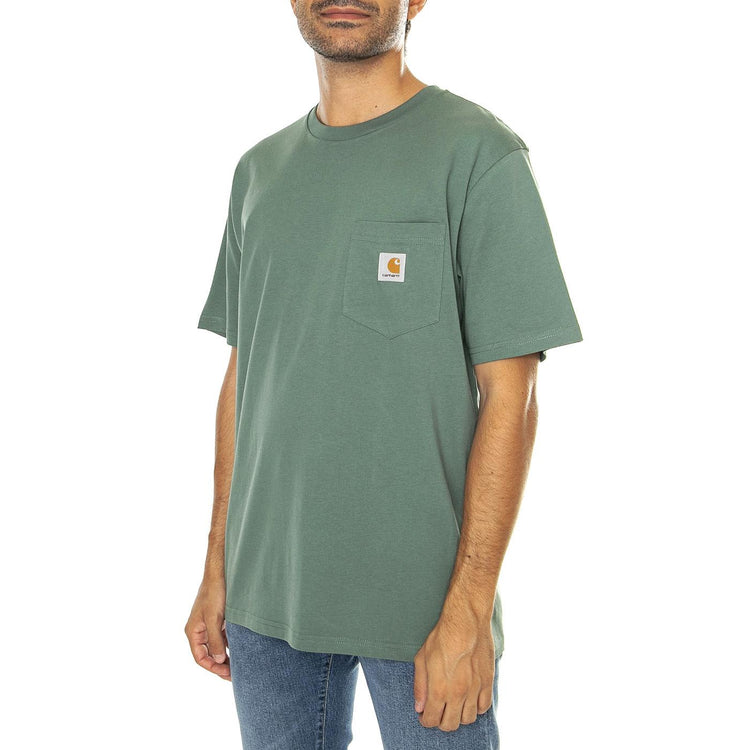 S/S Pocket T-Shirt Duck Green - Maglietta Girocollo Uomo Verde I030434.29NXX  CARHARTT WIP 