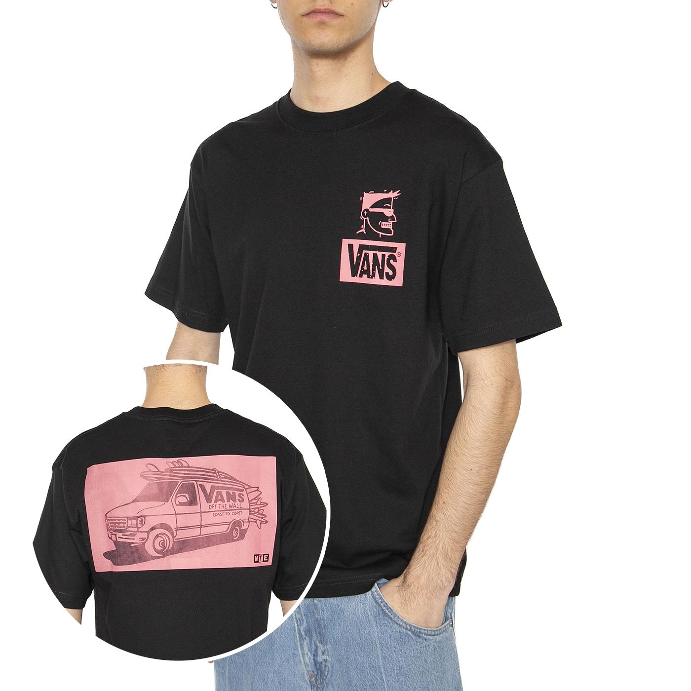 MTE Beachfront SS Tee Black - Maglietta Girocollo Uomo Nera VN000M2WBLK1  VANS 