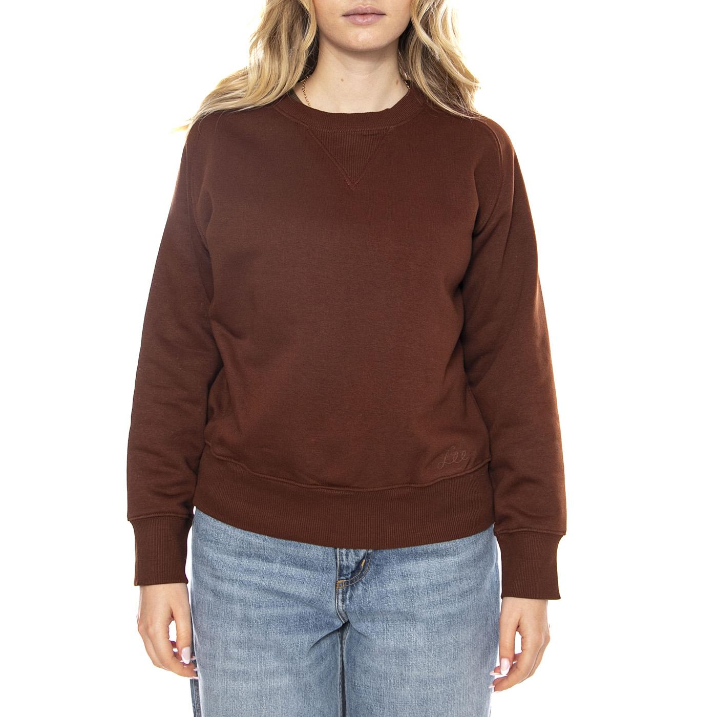 Raglan Crew SWS Luxe Brown -- Maglione Donna Marrone 112371293 . LEE 
