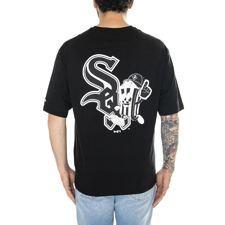 MLB Food Graphic OS Tee Chicago White Sox Black / White - Maglietta Girocollo Uomo Nera 60435535  NEW ERA 