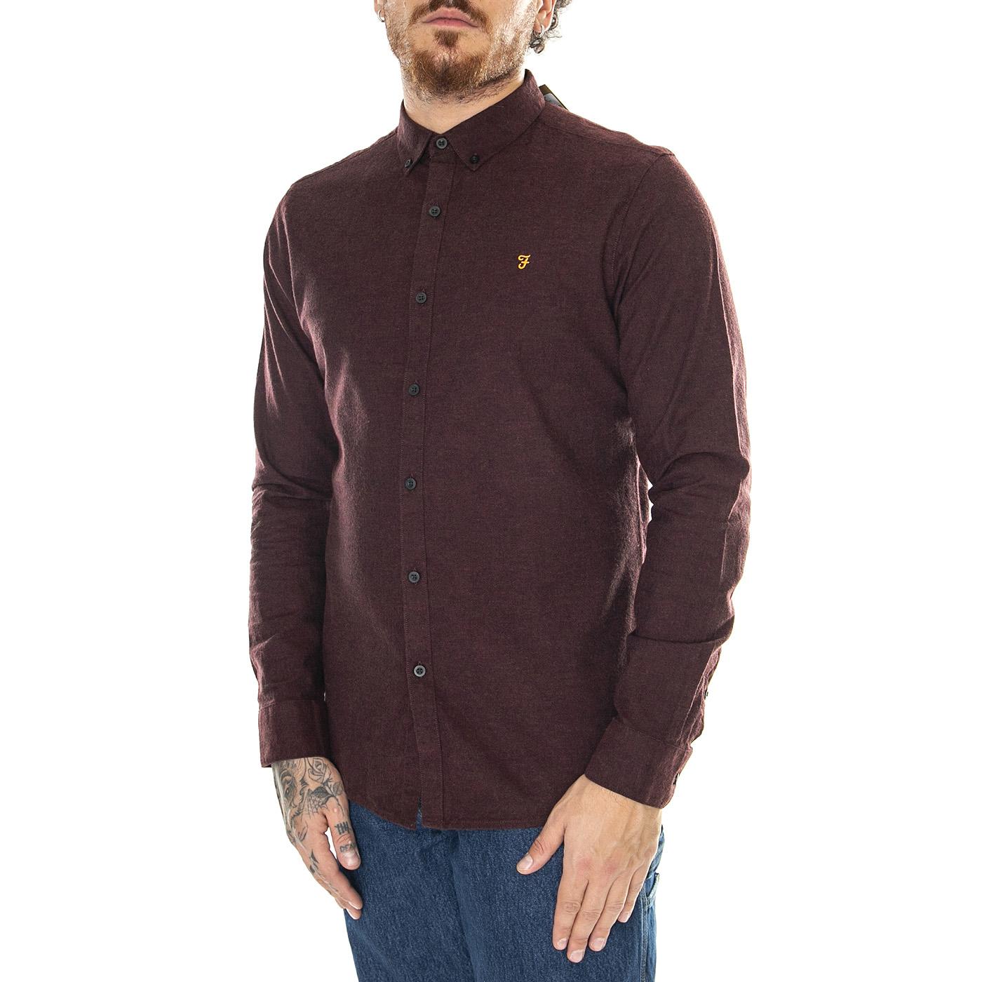 Steen Cotton Shirt Red - Camicia Uomo Rossa F4WBB006  FARAH 