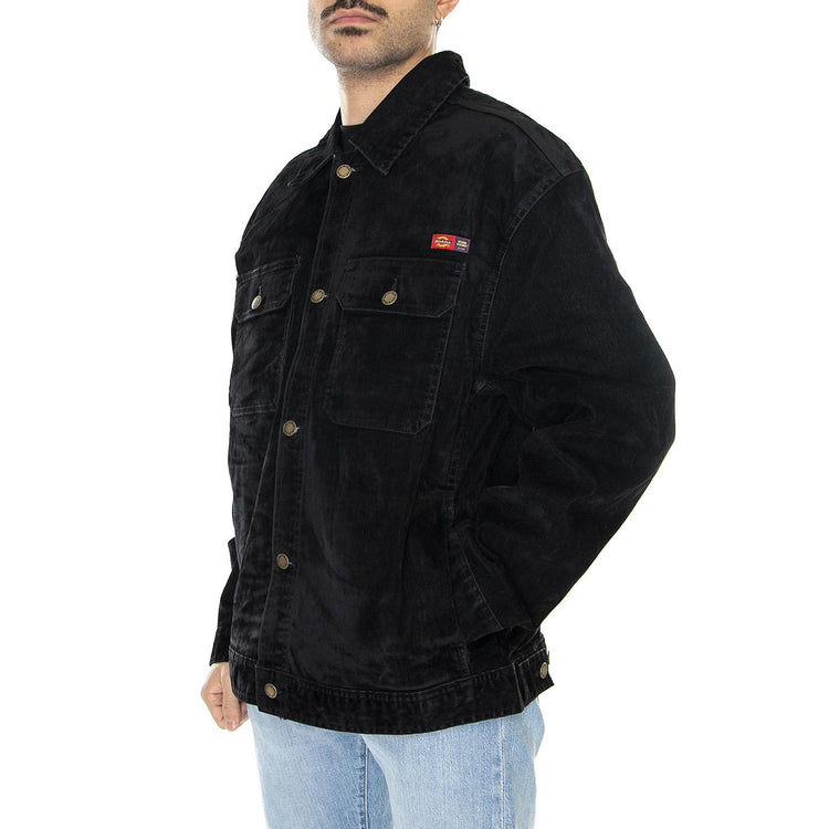 Oc x Dickies Flock Jacket Black - Giacca Estiva Uomo Nera DK0A4Y4YBLK1  DICKIES 