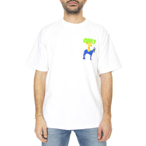 Obey Donkey Heavy Wheight Tee White - Maglietta Girocollo Uomo Bianca 166913367-WHT  OBEY 