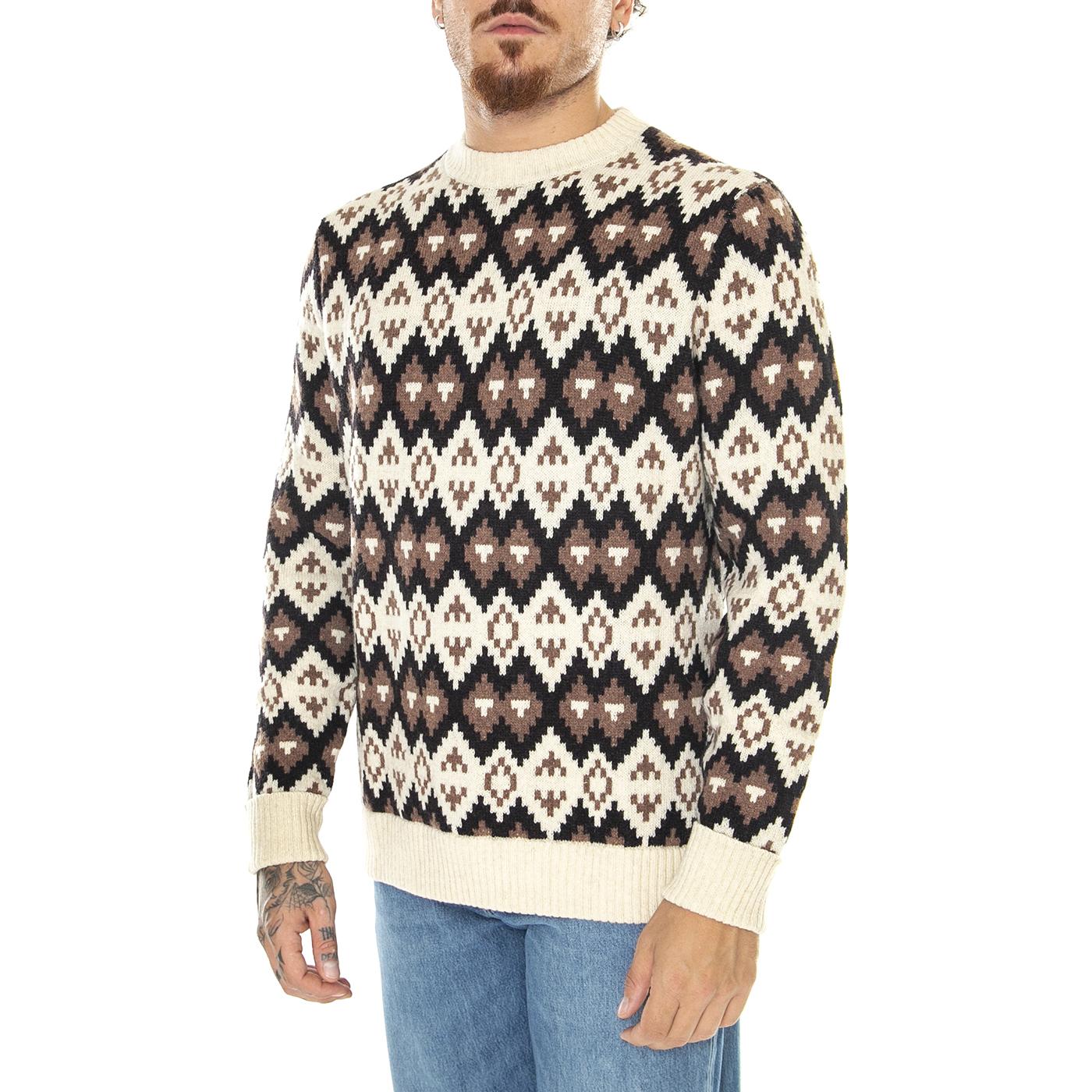 M's Recycled Wool-Blend Sweater Basin Green - Maglione Girocollo Uomo Multicolore 50655-MFLN  PATAGONIA 
