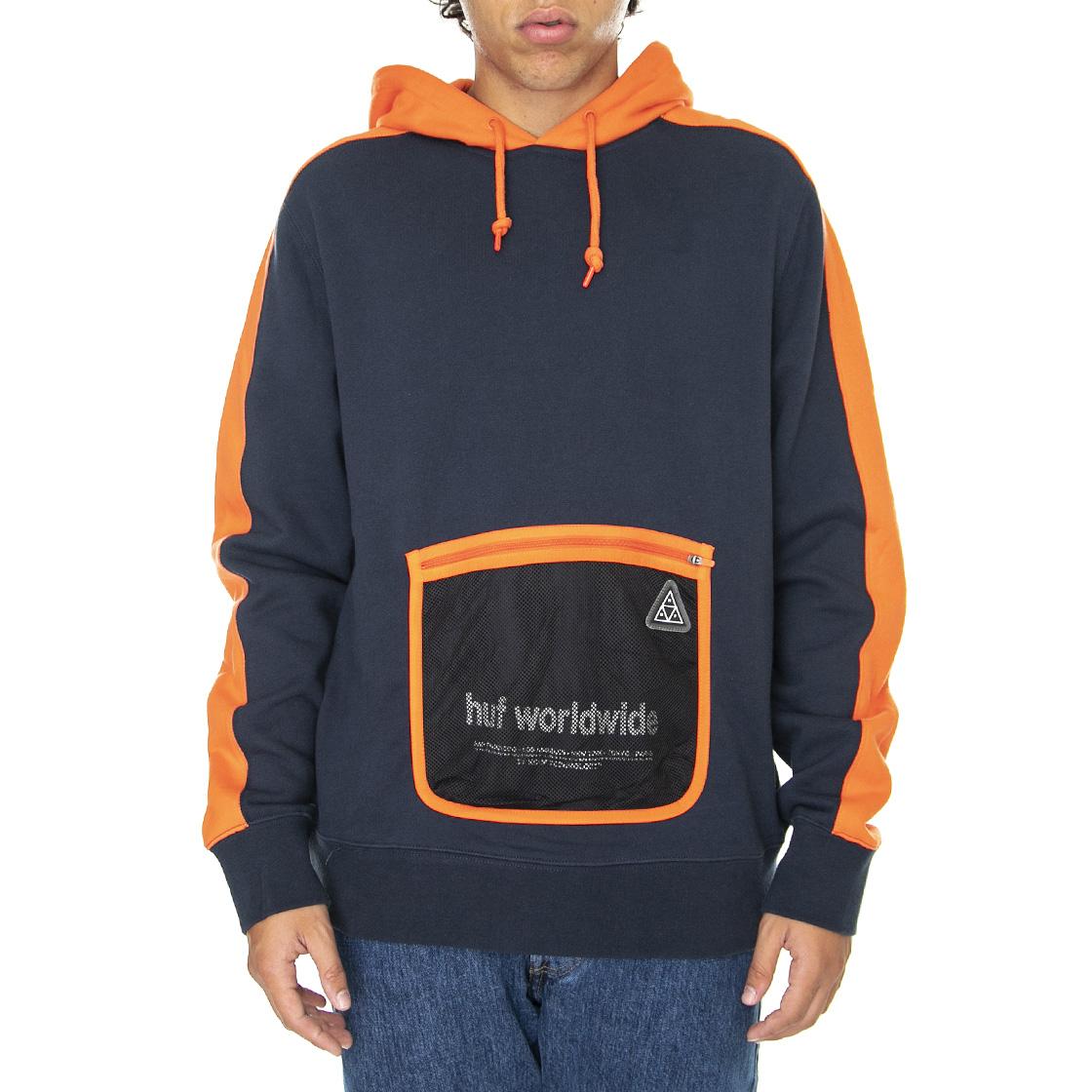 Expo Hoodie Navy Blazer - Felpa con Cappuccio Uomo Blu FL00112-NVBLZ  HUF 