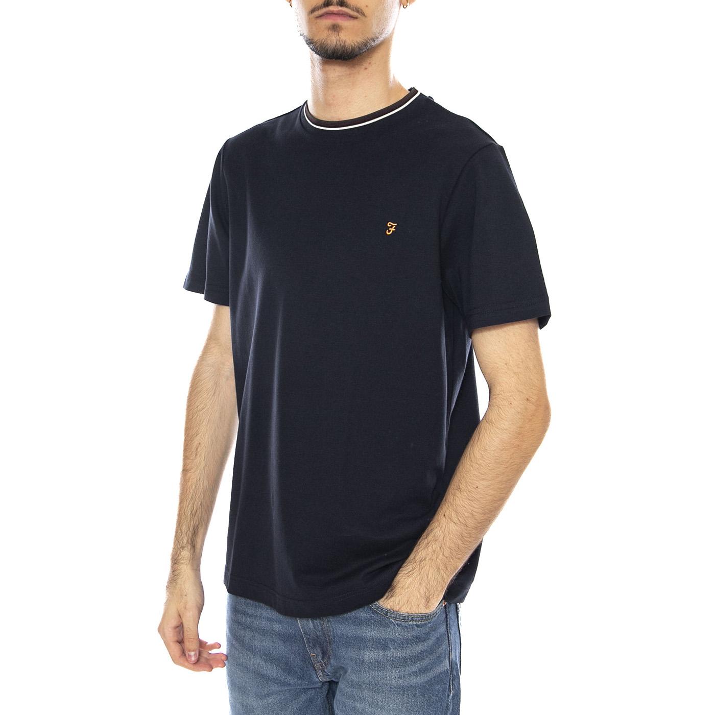 Elton Tee - Maglietta Uomo Girocollo Gold True Navy F4KFF054 412 FARAH 