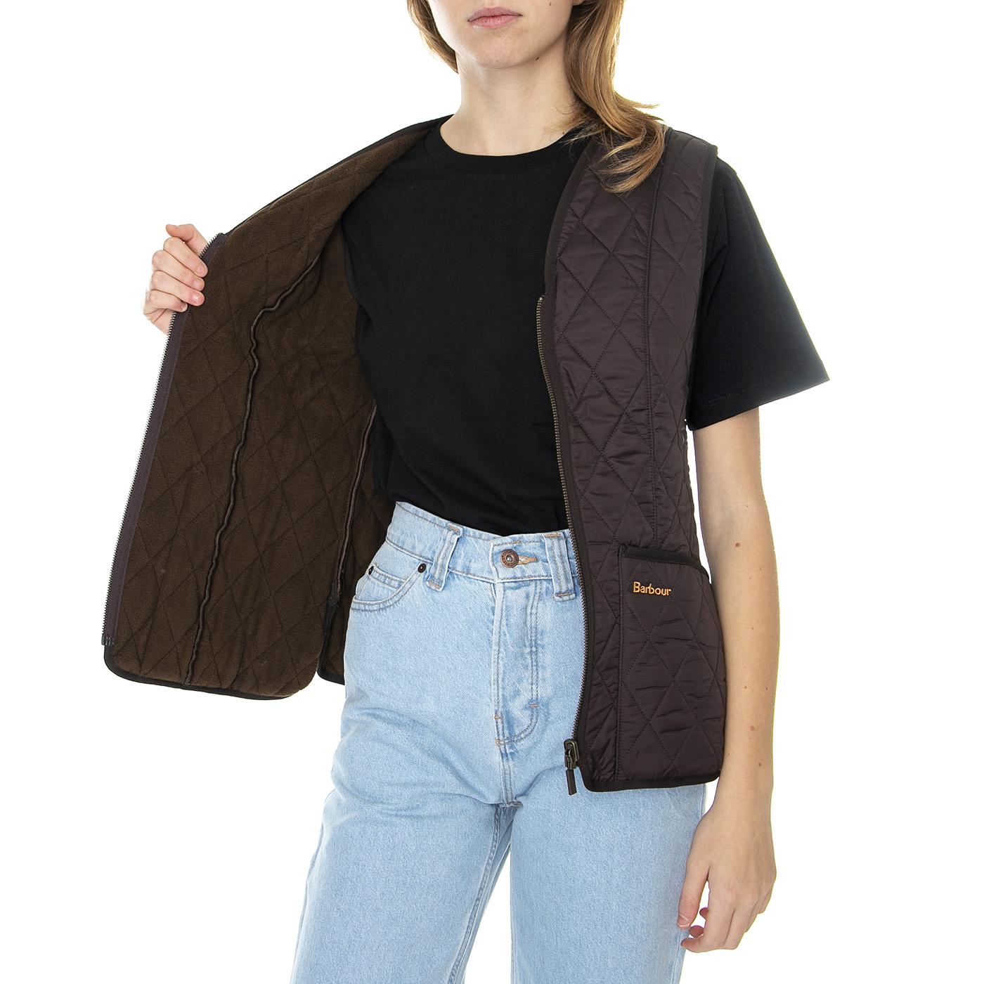 Fleece Betty Liner Brown - Giacca Smanicata Donna Marrone 222MLLI0003-BR71  BARBOUR 