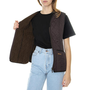 Fleece Betty Liner Brown - Giacca Smanicata Donna Marrone 222MLLI0003-BR71  BARBOUR 