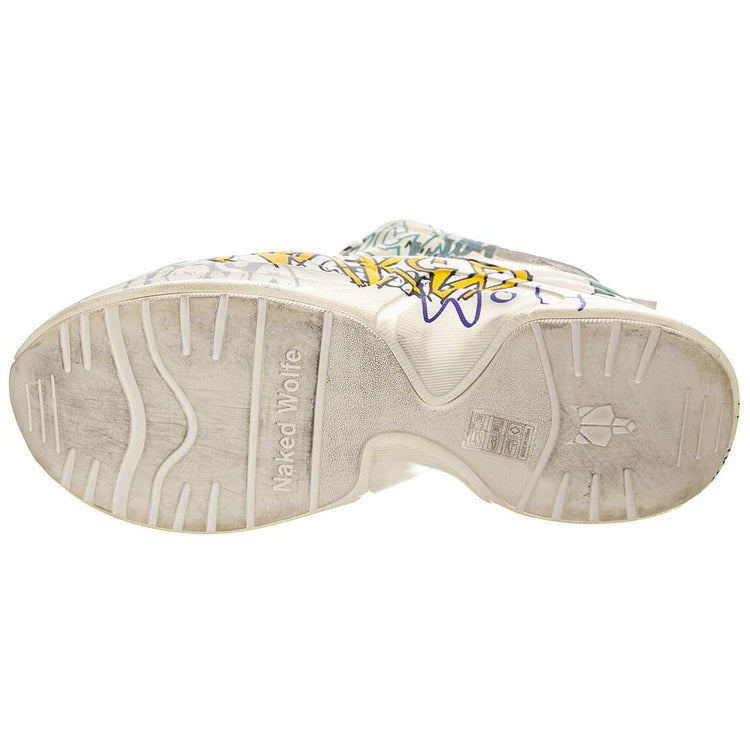 Titan - Scarpe Stringate Profilo Basso Uomo / Donna Bianche / White Graffiti 40 NWMTITAN-WHTGRAF  NAKED WOLFE 
