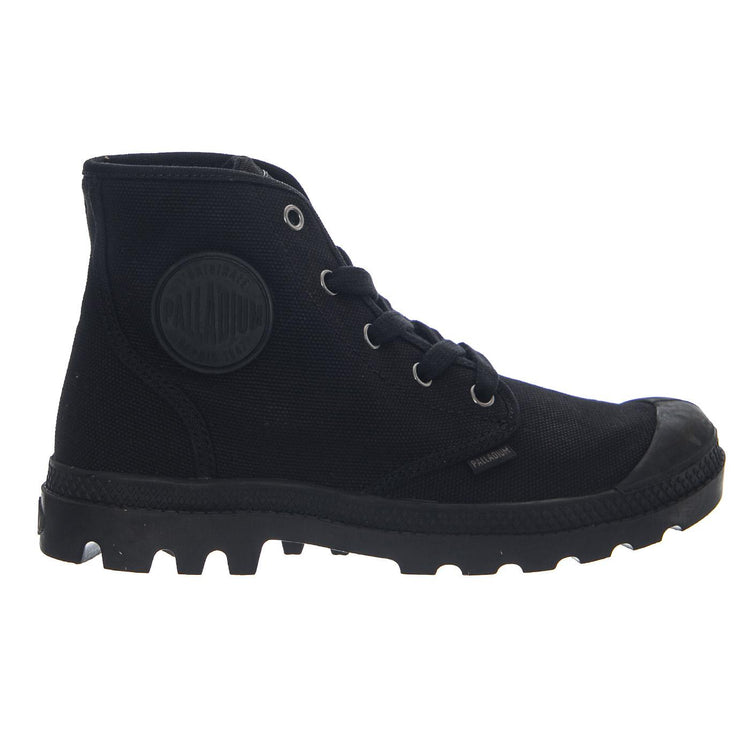 Pampa Hi Black/Black -- Scarpe Tela Alte Nere Donna PAS92352-060-M . PALLADIUM 