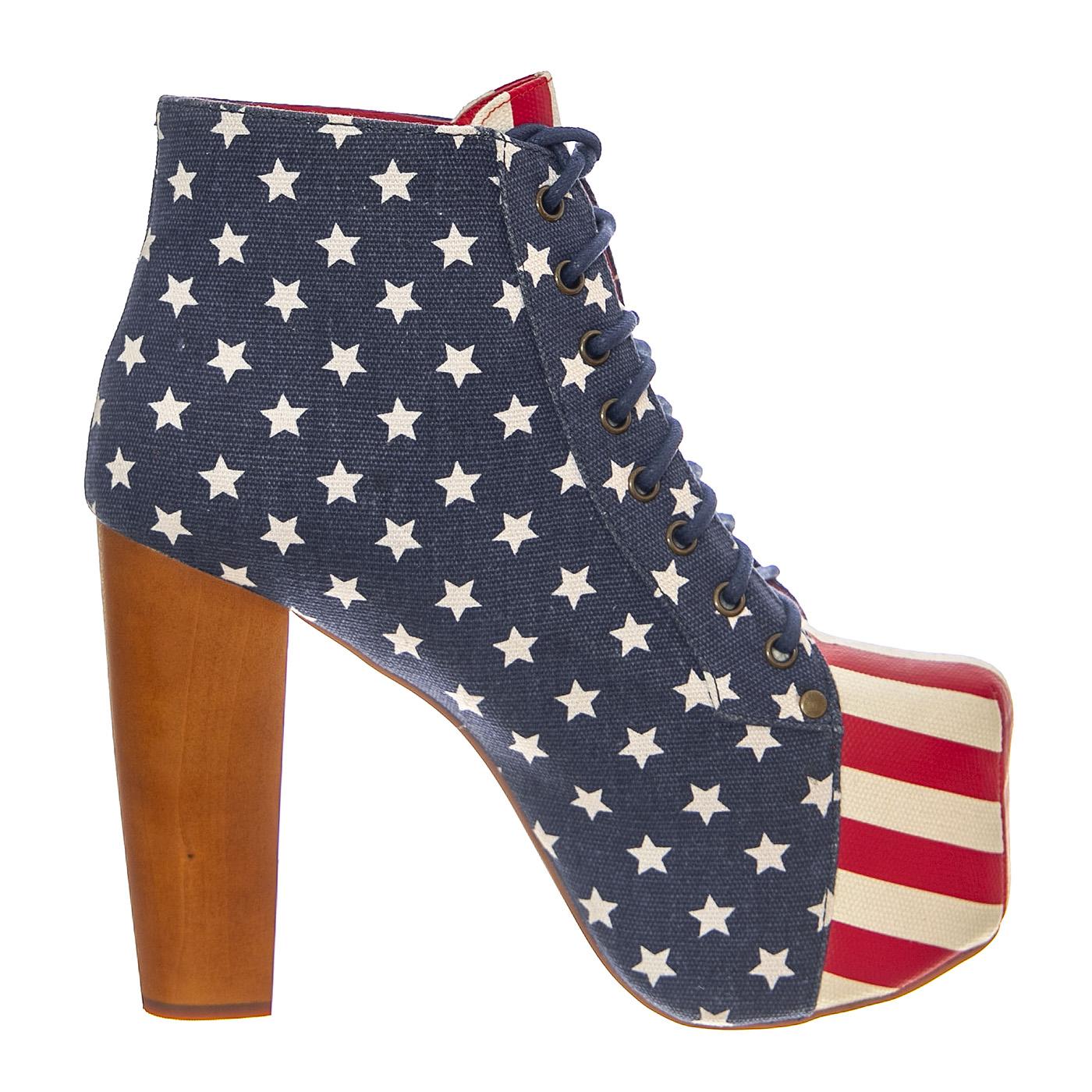 Lita Fab Stars Stripes - Stivaletti Donna Multicolore LITA-FAB-STARS  JEFFREY CAMPBELL 