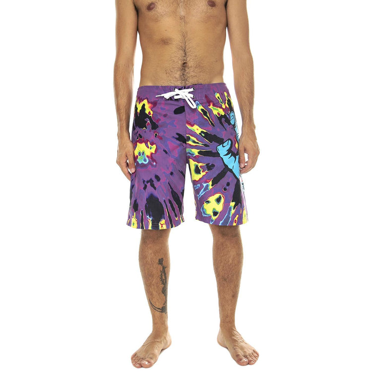 Screaming Hand Purple/Yellow/Black Tie Dye - Costume da Bagno Uomo Multicolore SCA-SHR-5092  SANTA CRUZ 