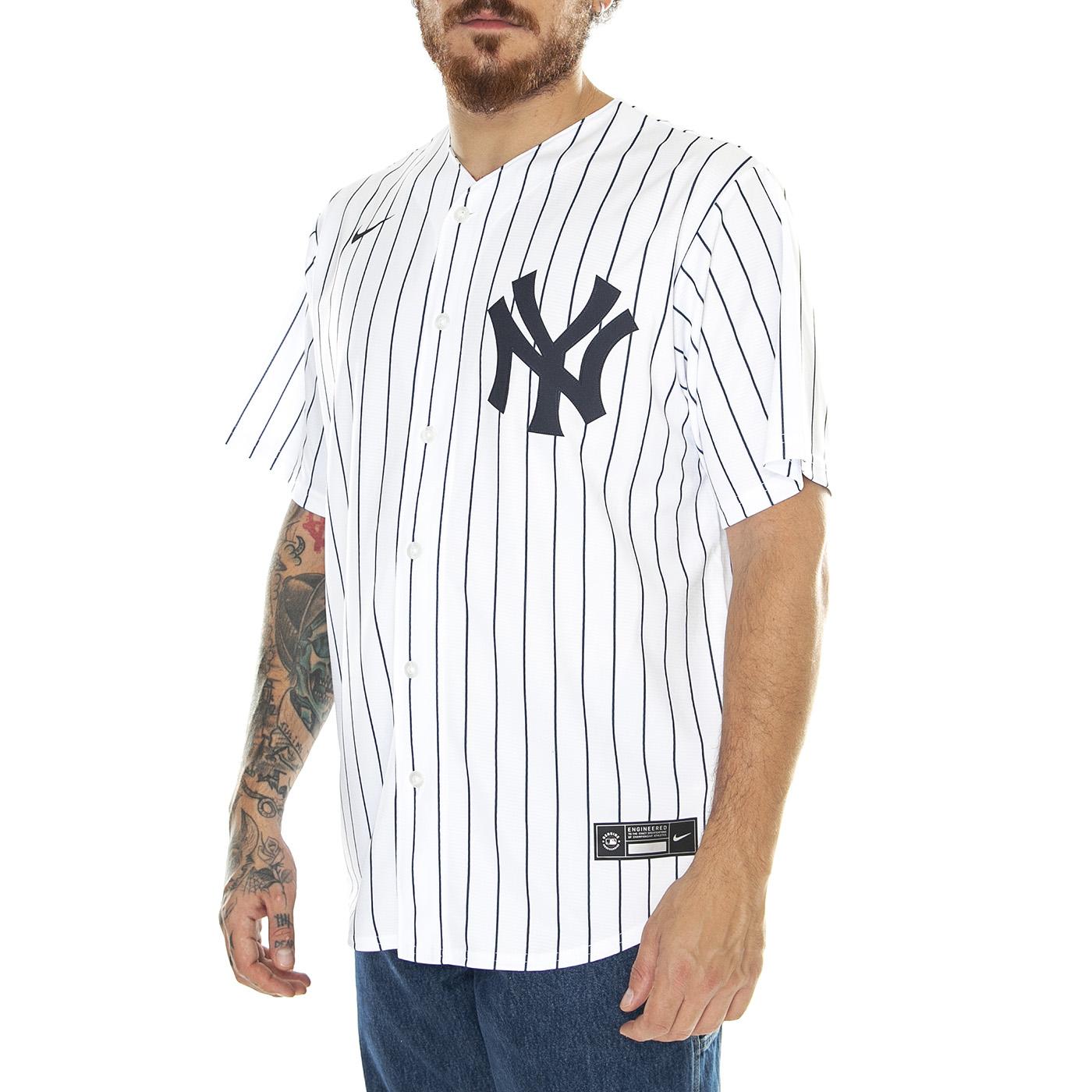 New York Yankees Replica Shirt - Camicia Maniche Corte Uomo Bianca T770-NKWH  NIKE 