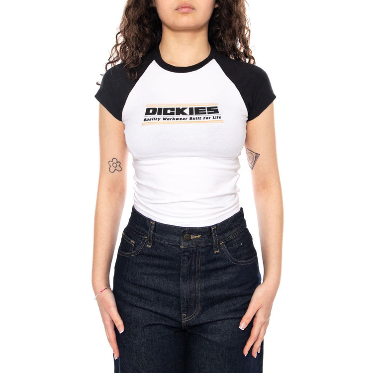 DERBY RAGLAN SS TEE W White - Maglietta Girocollo Donna Bianca DK0A883A 0WH1 DICKIES 
