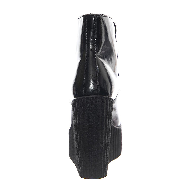 Wedge Wulfurn Ankle Boot Black Patent - Scarpe Stringate Profilo Alto Donna Nere 11862  UNDERGROUND 