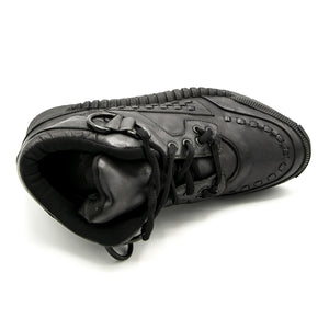 Z1 Black Calf Leather - Scarpe Stringate Profilo Alto Donna Nere UDSTB-171-BKCF  UNDERGROUND 