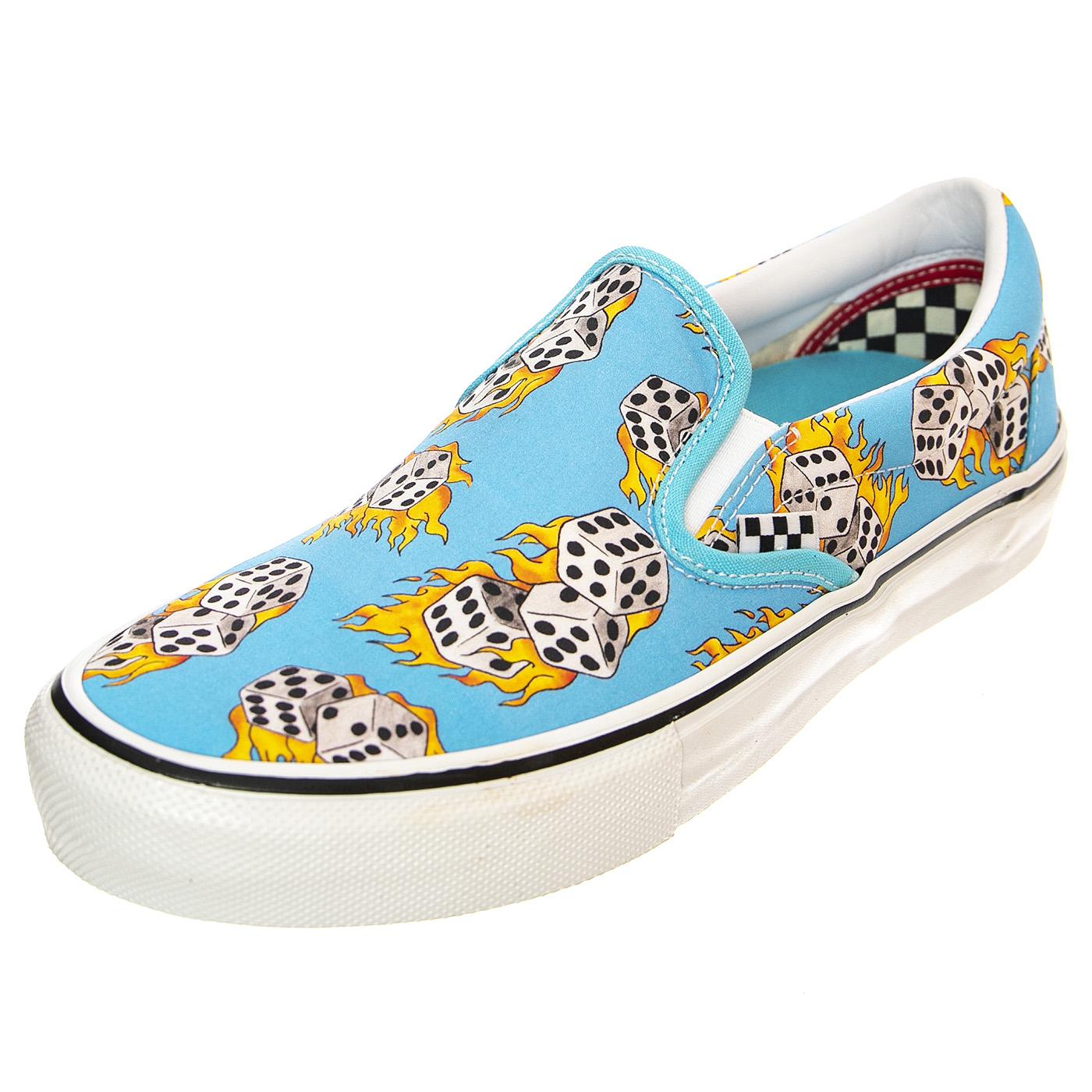 MN Skate Slip-On Synth Blue - Scarpe Slip-On Uomo Blu / Multicolore VN0A5FCABM61  VANS 