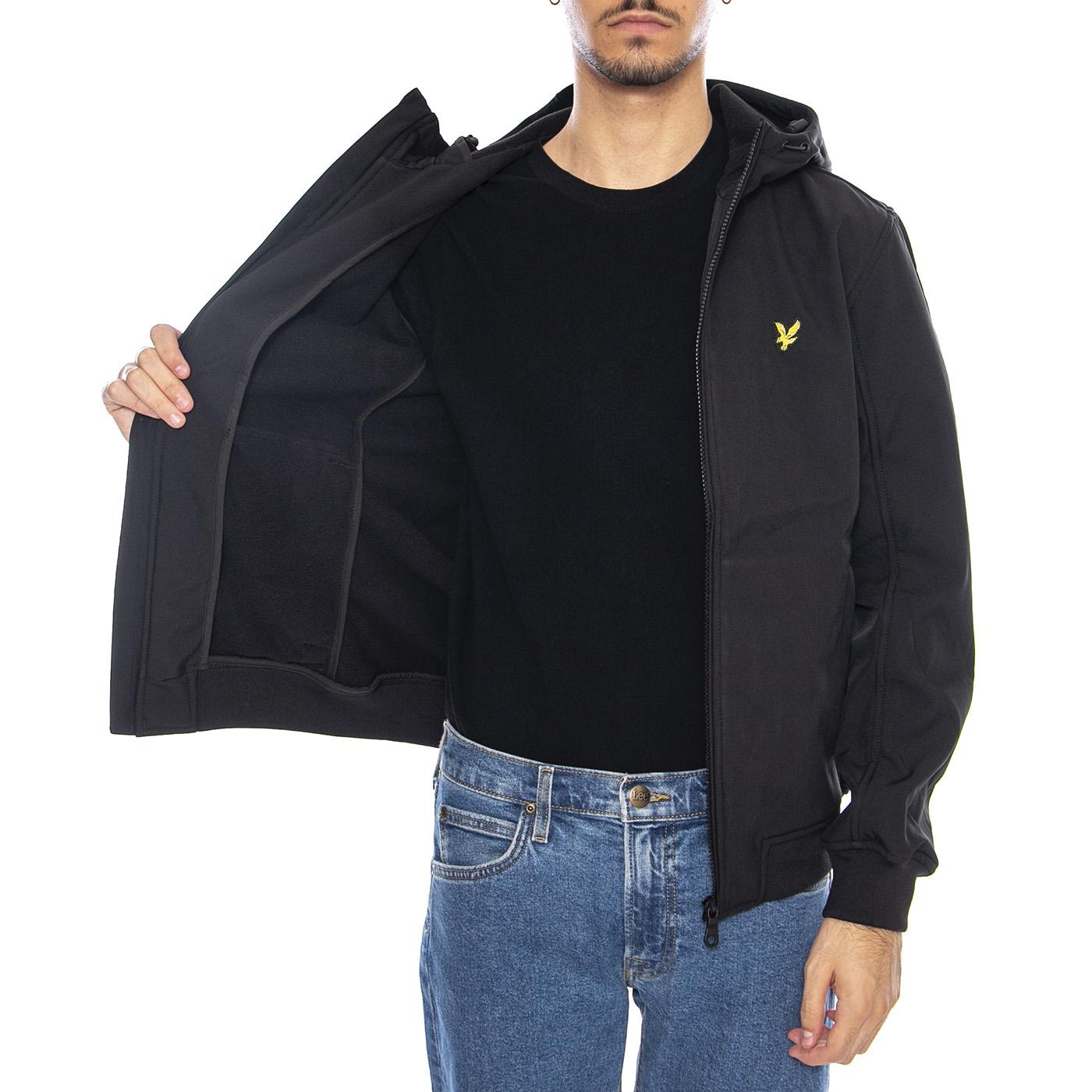 Fleece Back Softshell Jacket Jet Black - Giacca Uomo Nera JK2110V-Z865  LYLE & SCOTT 