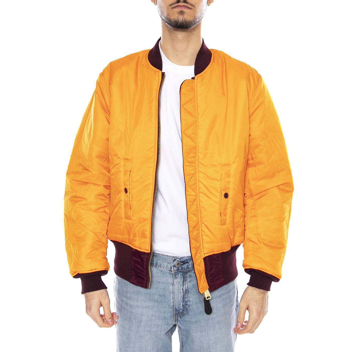 Alpha Industries MA-1 Reversible Bomber -- Giacca Reversibile Uomo Bordeaux / Arancione F100101 608 ALPHA INDUSTRIES 