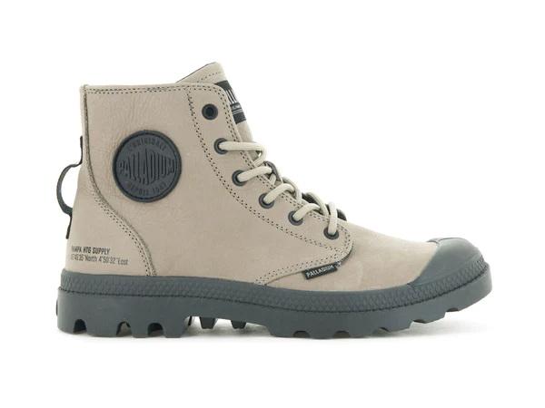 Pampa Hi Supply Lth Dune - Scarpe Stringate Profilo Alto Donna Beige PAS77963-297-M  PALLADIUM 