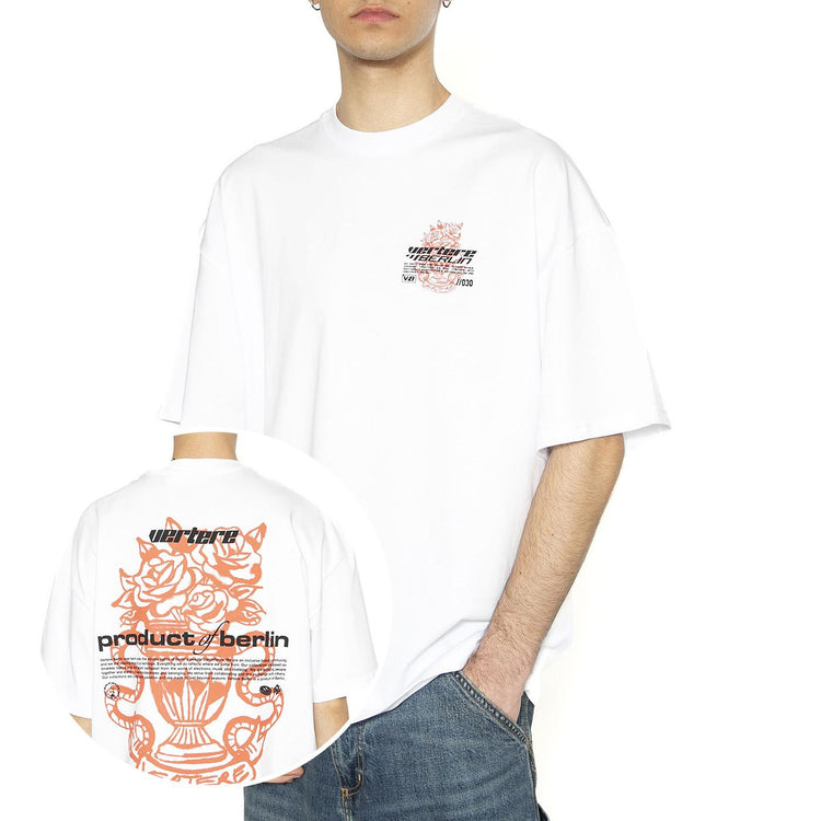 Overlay T-Shirt White - Maglietta Girocollo Uomo Bianca VER-T292-WHT  VERTERE BERLIN 