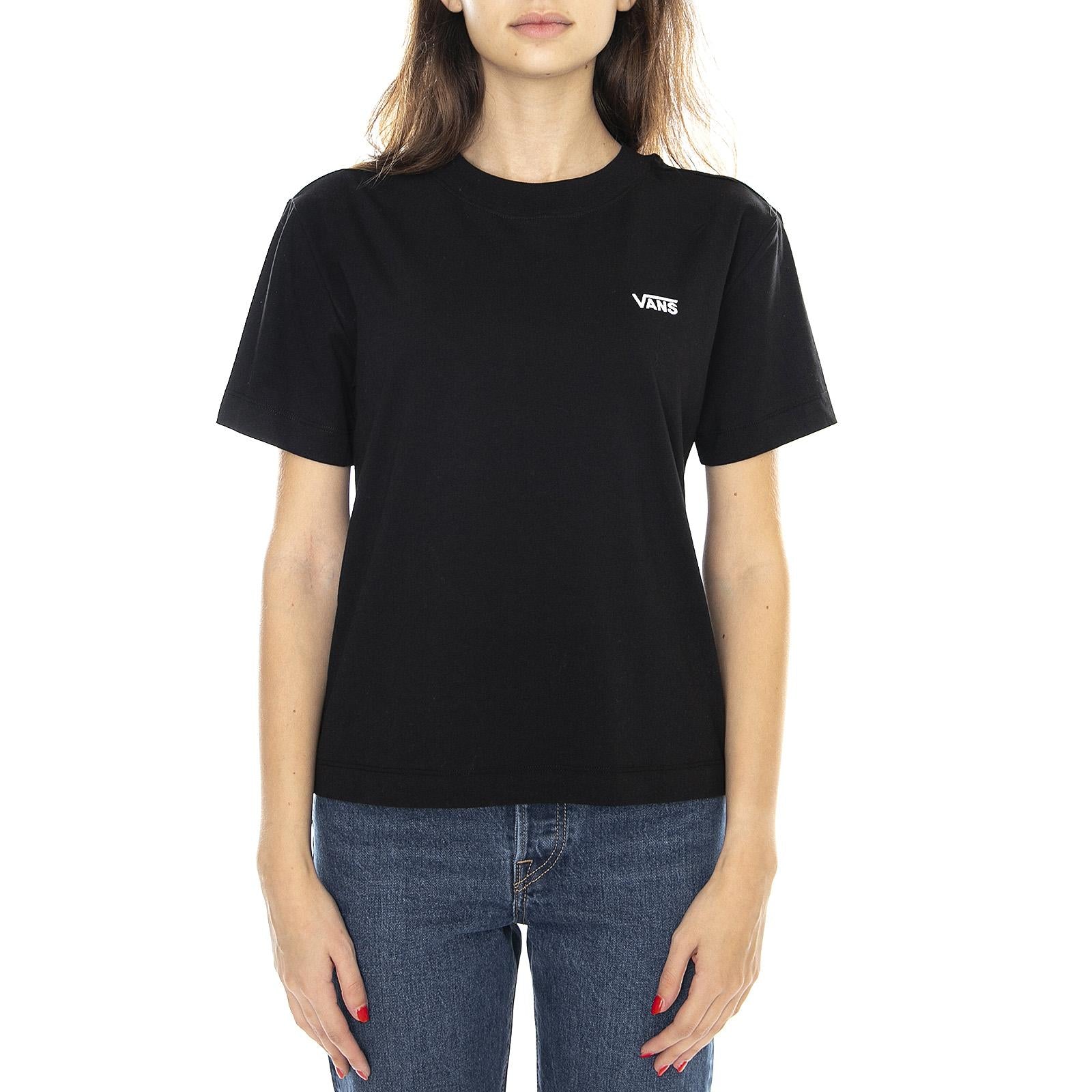 Junior V Boxy - Maglietta Girocollo Donna Nera VN0A4MFLBLK1  VANS 